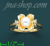 14K Gold Polished Ladies' CZ Ring