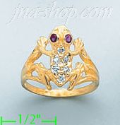 14K Gold Polished Ladies' CZ Ring