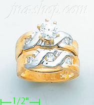 14K Gold Channel & Solitaire Ring