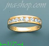 14K Gold Channel & Solitaire Ring