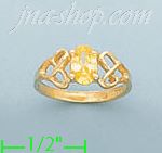 14K Gold Baby CZ Ring