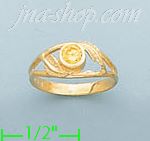 14K Gold Baby CZ Ring
