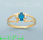 14K Gold Baby CZ Ring