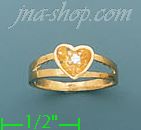 14K Gold Baby CZ Ring