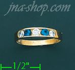 14K Gold Baby CZ Ring