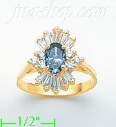 14K Gold Ladies' CZ Ring