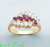 14K Gold Ladies' CZ Ring