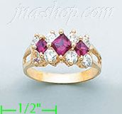 14K Gold Ladies' CZ Ring