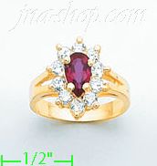 14K Gold Ladies' CZ Ring