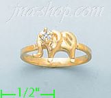 14K Gold Ladies' CZ Ring