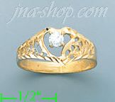 14K Gold Ladies' CZ Ring