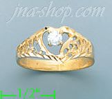 14K Gold Ladies' CZ Ring