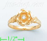 14K Gold Ladies' CZ Ring