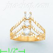 14K Gold Ladies' CZ Ring