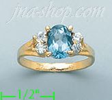 14K Gold Ladies' CZ Ring