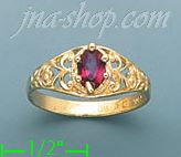 14K Gold Ladies' CZ Ring