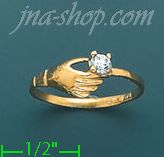 14K Gold Ladies' CZ Ring