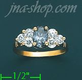 14K Gold Ladies' CZ Ring