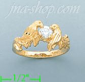 14K Gold Ladies' CZ Ring