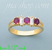 14K Gold Ladies' CZ Ring