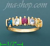 14K Gold Mother's CZ Ring