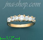 14K Gold Mother's CZ Ring