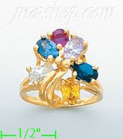 14K Gold Mother's CZ Ring