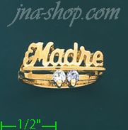 14K Gold Mother's CZ Ring