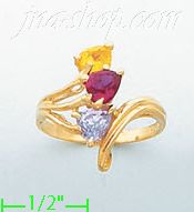 14K Gold Mother's CZ Ring