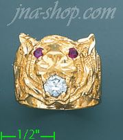 14K Gold Tiger Dia-Cut Ring