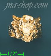 14K Gold Bull Dia-Cut Ring