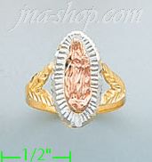 14K Gold 3Color Dia-Cut Ring