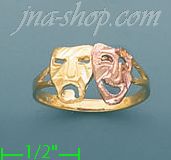 14K Gold 3Color Dia-Cut Ring