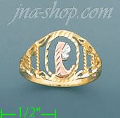 14K Gold 3Color Dia-Cut Ring