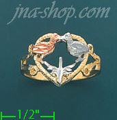 14K Gold 3Color Dia-Cut Ring