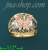 14K Gold 3Color Dia-Cut Ring