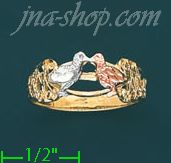 14K Gold 3Color Dia-Cut Ring