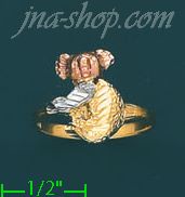 14K Gold 3Color Dia-Cut Ring