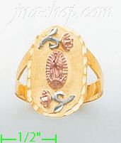 14K Gold 3Color Dia-Cut Ring