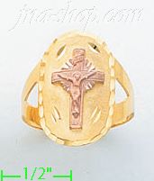 14K Gold 3Color Dia-Cut Ring