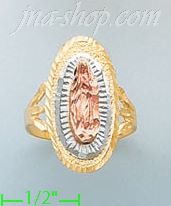 14K Gold 3Color Dia-Cut Ring