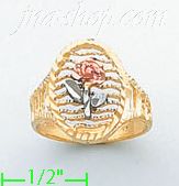 14K Gold 3Color Dia-Cut Ring