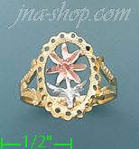 14K Gold 3Color Dia-Cut Ring