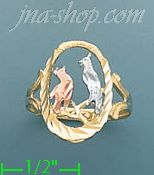 14K Gold 3Color Dia-Cut Ring