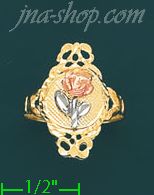 14K Gold 3Color Dia-Cut Ring