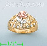 14K Gold 3Color Dia-Cut Ring