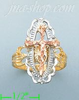 14K Gold 3Color Dia-Cut Ring