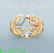 14K Gold 3Color Dia-Cut Ring