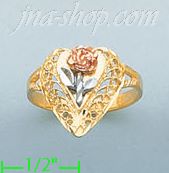 14K Gold 3Color Dia-Cut Ring