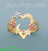 14K Gold 3Color Dia-Cut Ring